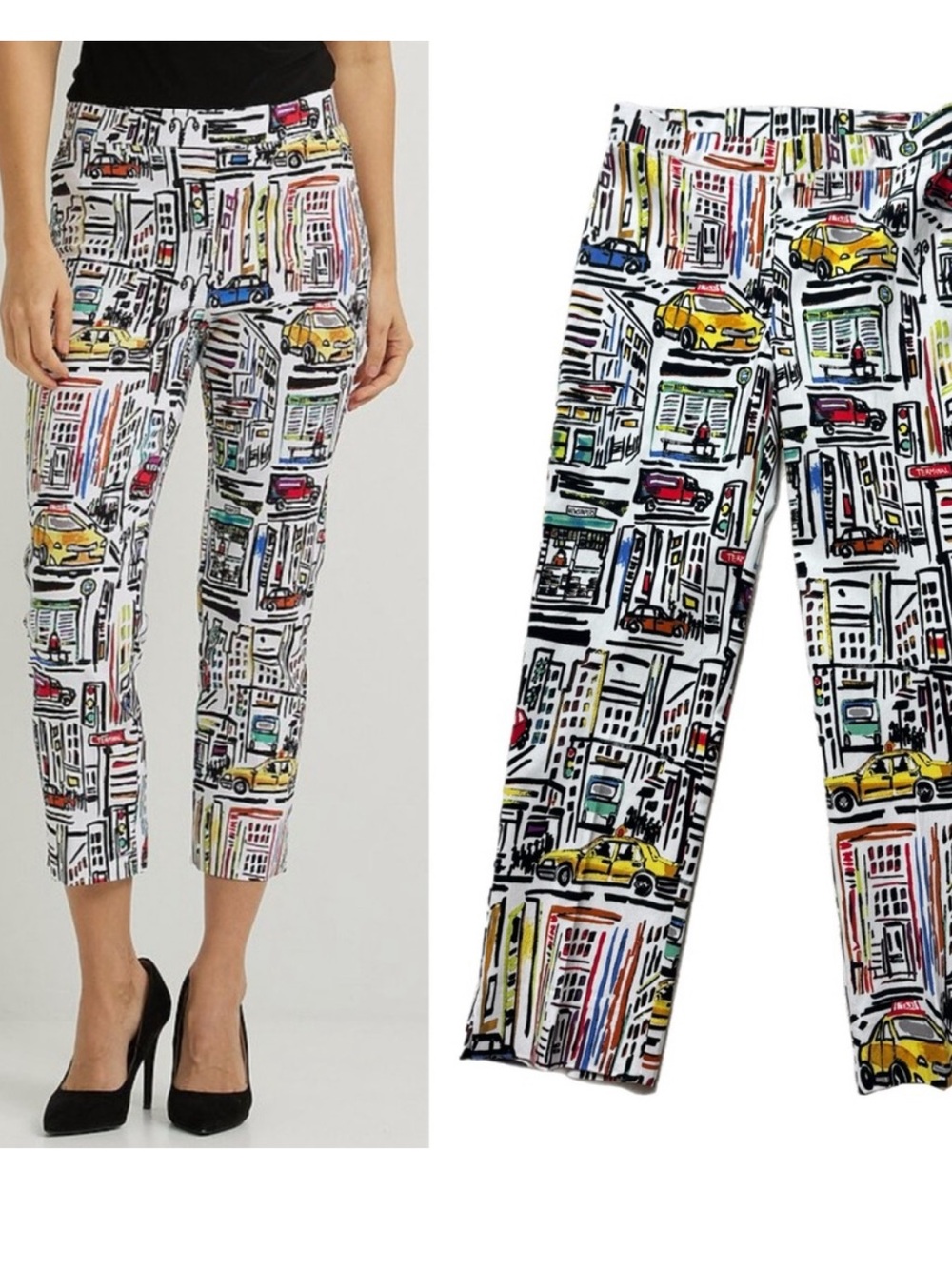 Joseph Ribkoff NYC taxi y2k capri pant